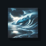Majestic Dark Teal Ocean Wave - Dramatic Stormy  Leinwanddruck<br><div class="desc">A breathtaking and powerful digital landscape featuring a massive, curling dark teal wave under a heavy, dramatic stormy sky. The composition captures the raw, awe-inspiring energy of the ocean with intense textures and cinematic lighting. Ideal for large-scale statement wall art, modern office decor, or as a sophisticated focal point in...</div>