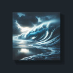 Majestic Dark Teal Ocean Wave - Dramatic Stormy  Leinwanddruck<br><div class="desc">A breathtaking and powerful digital landscape featuring a massive, curling dark teal wave under a heavy, dramatic stormy sky. The composition captures the raw, awe-inspiring energy of the ocean with intense textures and cinematic lighting. Ideal for large-scale statement wall art, modern office decor, or as a sophisticated focal point in...</div>