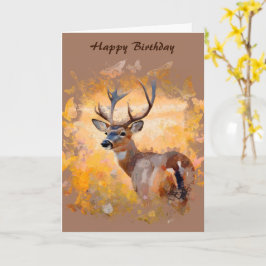 Majestic Deer in a Field of Wildflowers Karte