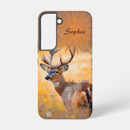 Majestic Deer in a Field of Wildflowers Samsung Galaxy Hülle