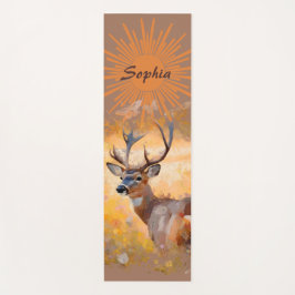 Majestic Deer in a Field of Wildflowers Yogamatte