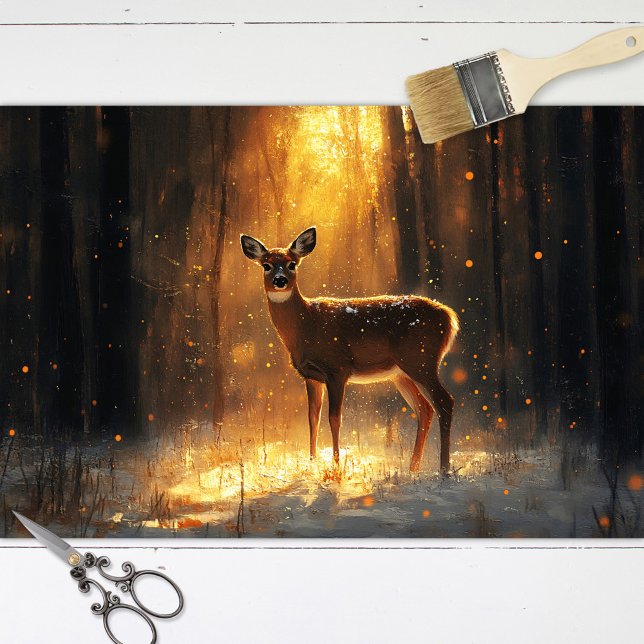 Majestic Dei im Winterwald Seidenpapier (Von Creator hochgeladen)