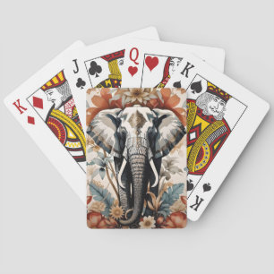 Majestic dekorierte Elefantenwelt Spielkarten