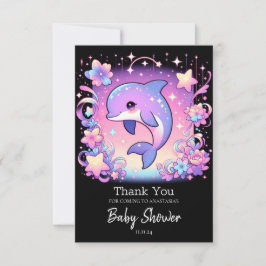 Majestic Dolphin Baby Dusche Dankeskarte