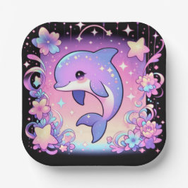 Majestic Dolphin Baby Dusche Pappteller