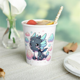Majestic Dragon Baby Dusche Pappbecher