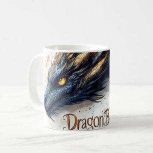 Majestic Dragon Head Wasserfarbe Illustration Kaffeetasse
