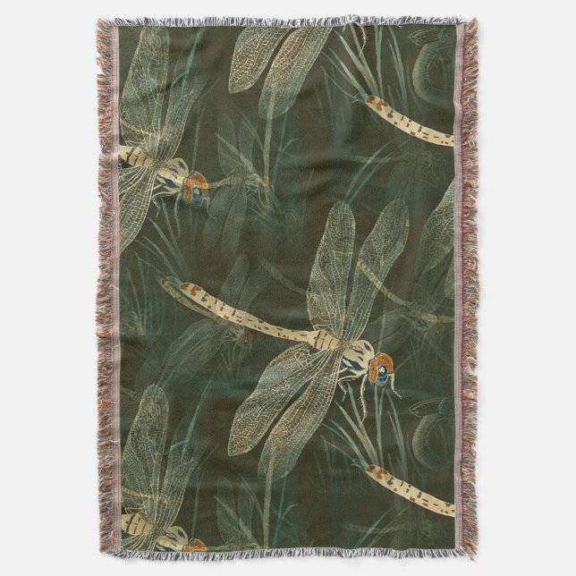 Majestic Dragonfly Pattern Decke (Vorderseite Vertikal)