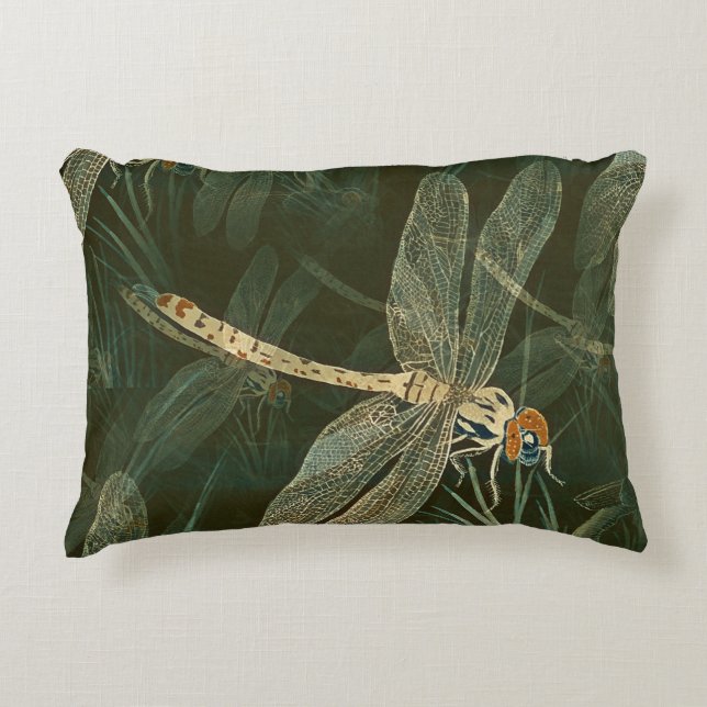 Majestic Dragonfly Pattern Dekokissen (Vorderseite)