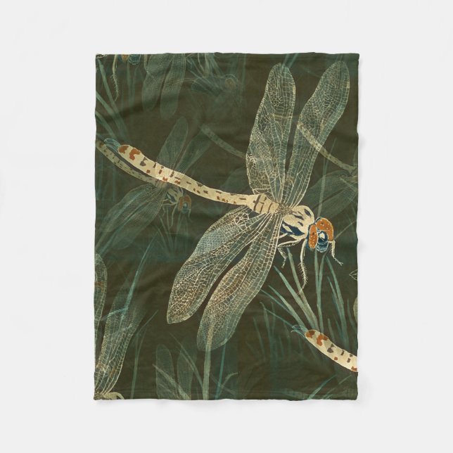 Majestic Dragonfly Pattern Fleecedecke (Vorderseite)