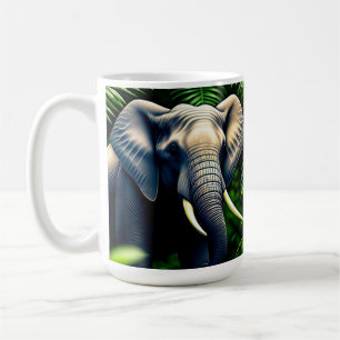 Majestic Dschungel Elephant - frei und frei Kaffeetasse