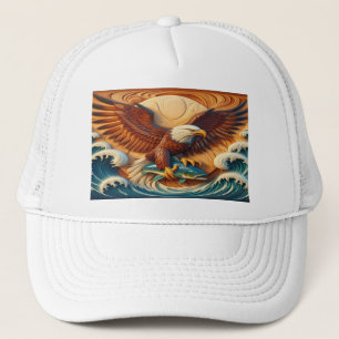 Majestic Eagle Clutching a Fish 36x24 Truckerkappe