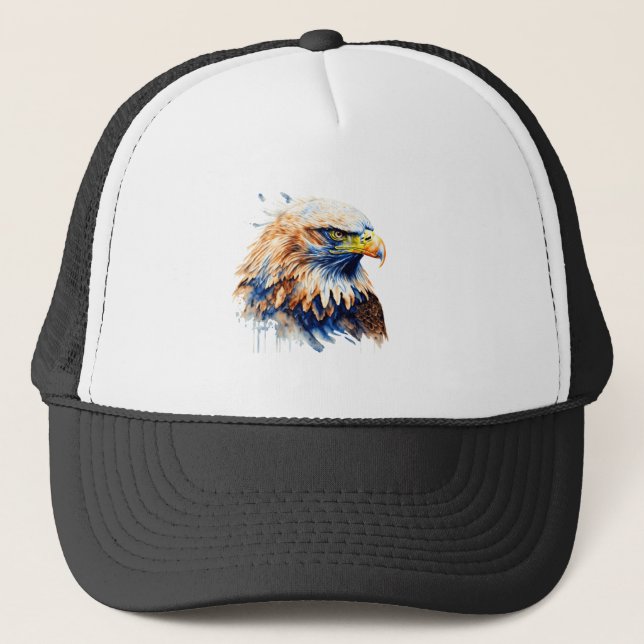 Majestic Eagle Design ein Kunstwerk Truckerkappe (Vorderseite)