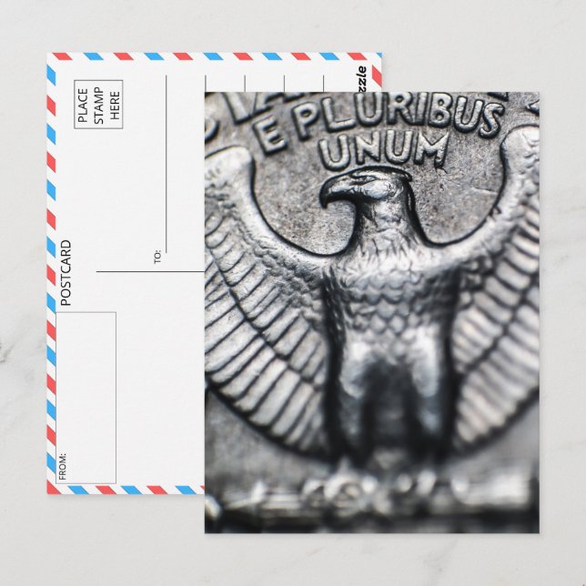 Majestic Eagle Emblem Nah-up Postkarte (Vorne/Hinten)