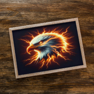 Majestic Eagle Enguled in Flammen Poster