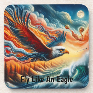Majestic Eagle Fliegt wie eine fantasievolle Fanta Getränkeuntersetzer