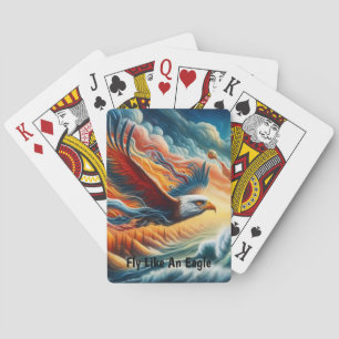Majestic Eagle Fliegt wie eine fantasievolle Fanta Spielkarten