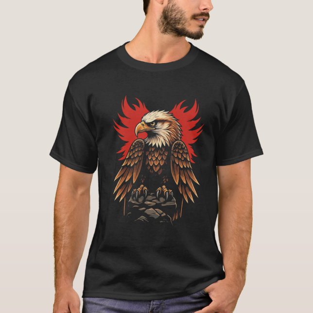 Majestic Eagle Graphic T - Shirt - Bold Wildlife A (Vorderseite)