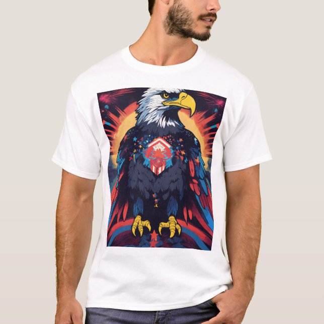Majestic Eagle Graphic T - Shirt Entfesseln Sie Ih (Vorderseite)