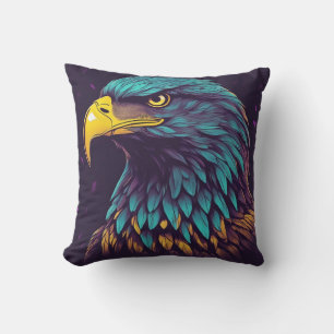 Majestic Eagle in lebhaften Farben Kissen