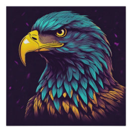 Majestic Eagle in lebhaften Farben Poster