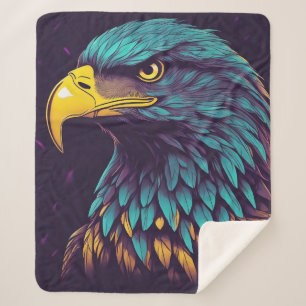 Majestic Eagle in lebhaften Farben Sherpadecke
