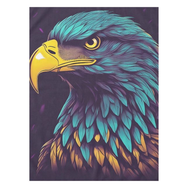 Majestic Eagle in lebhaften Farben Tischdecke (Vorderseite)