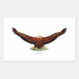 Majestic Eagle Rectangle Shaped Stickers