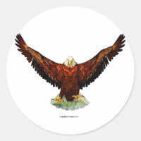 Majestic Eagle Round Stickers