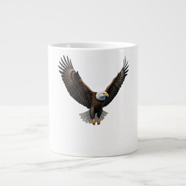 Majestic Eagle Soar T - Shirt Design Jumbo-Tasse (Vorderseite)
