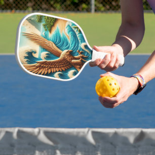 Majestic Eagle steil above Beach Pickleball Schläger