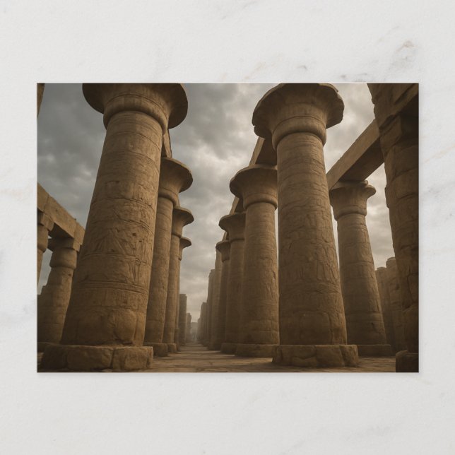 Majestic Egyptienne Colonnes Carte postale (Devant)