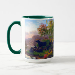 Majestic Elche in einem schwedischen Landschaftsla Tasse