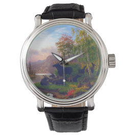 Majestic Elche in einer schwedischen Herbstlandsch Armbanduhr