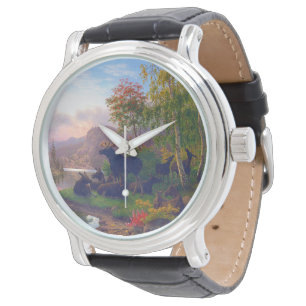 Majestic Elche in einer schwedischen Herbstlandsch Armbanduhr