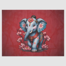 Majestic Elefant im traditionellen japanischen Sti