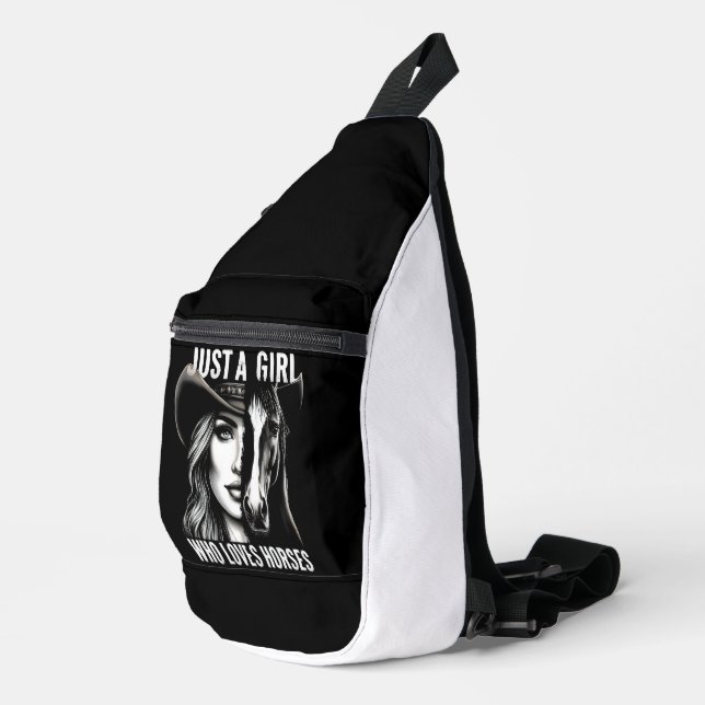 Majestic Elephant Mother Who Lieben Pferde Crossbody Bag (Rechte Ecke)