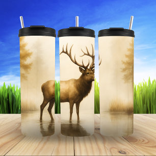 Majestic Elk, Misty Water Thermosbecher