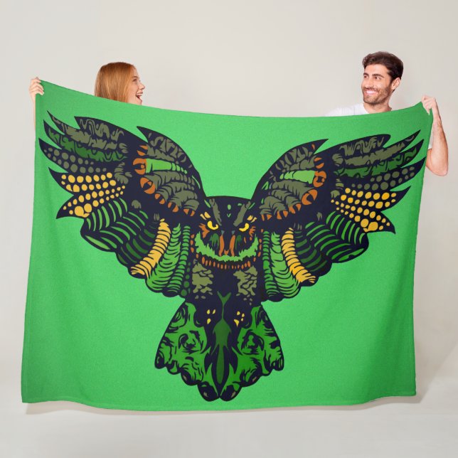 Majestic Emerald Owl Fleecedecke (Beispiel)