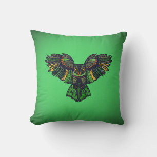 Majestic Emerald Owl Kissen