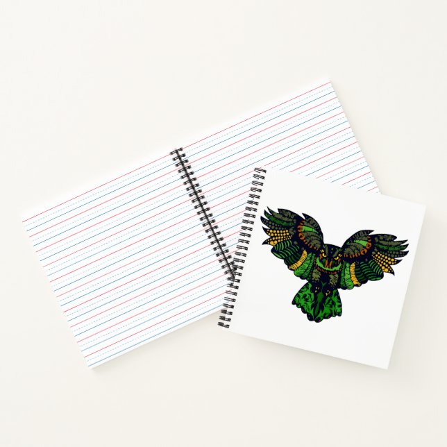 Majestic Emerald Owl Notizbuch (Innenseite)