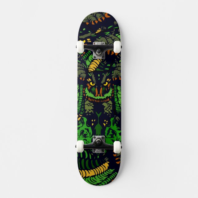 Majestic Emerald Owl Skateboard (Vorderseite)