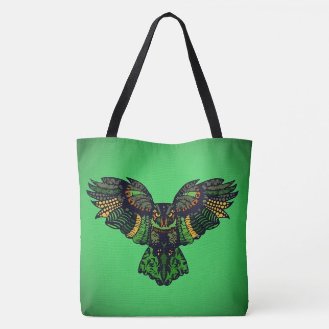 Majestic Emerald Owl Tasche (Rückseite)