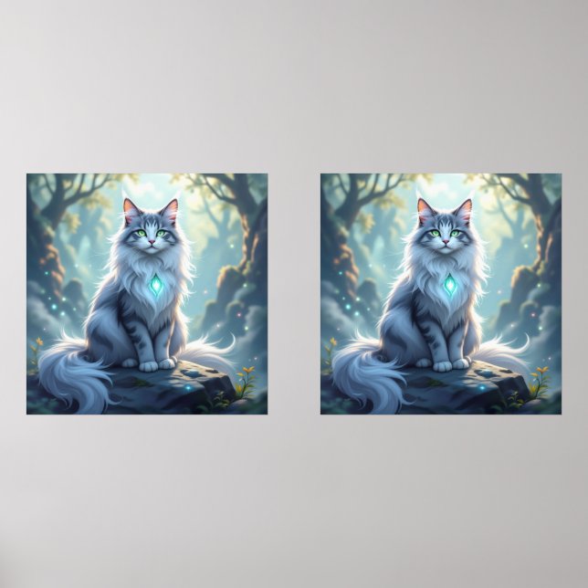 **Majestic Fantasy Cat with Mystical Aura – High F (Recto)