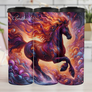 Majestic Fantasy Horse Cosmic Swirl Thermosbecher