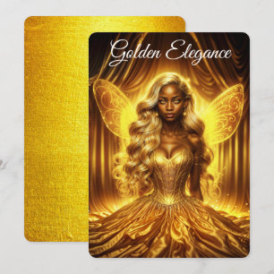Majestic Fantasy Queen in einem goldenen magischen Einladung