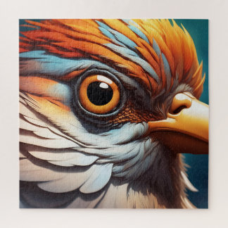 Majestic Fiery Bird Portrait - Intensive Close-Up