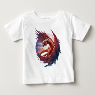 Majestic Fire Dragon - Epische Fantasie Baby T-shirt