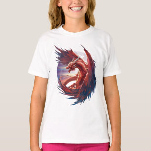 Majestic Fire Dragon - Epische Fantasie T-Shirt