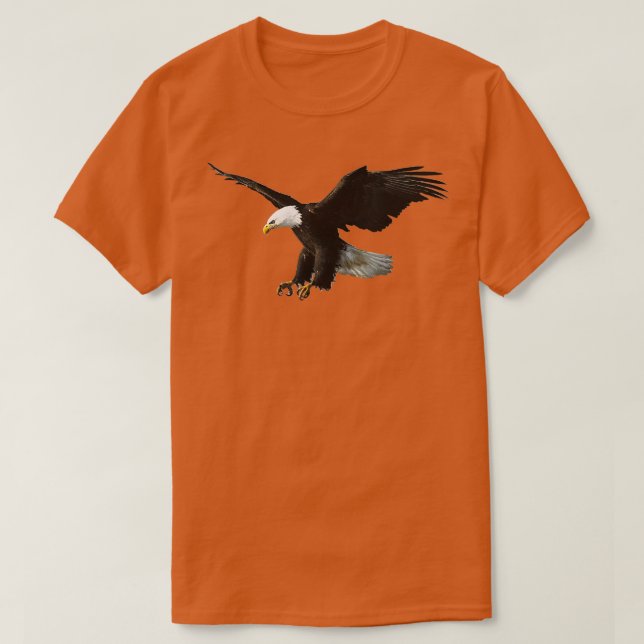 Majestic Flying American Bald Eagle Foto Portrait T-Shirt (Design vorne)